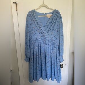 Gal Meets Glam Sky Blue Floral Dress